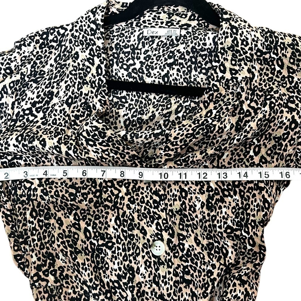 DEX Animal Print Button Front Midi Dress - Picture 9 of 10
